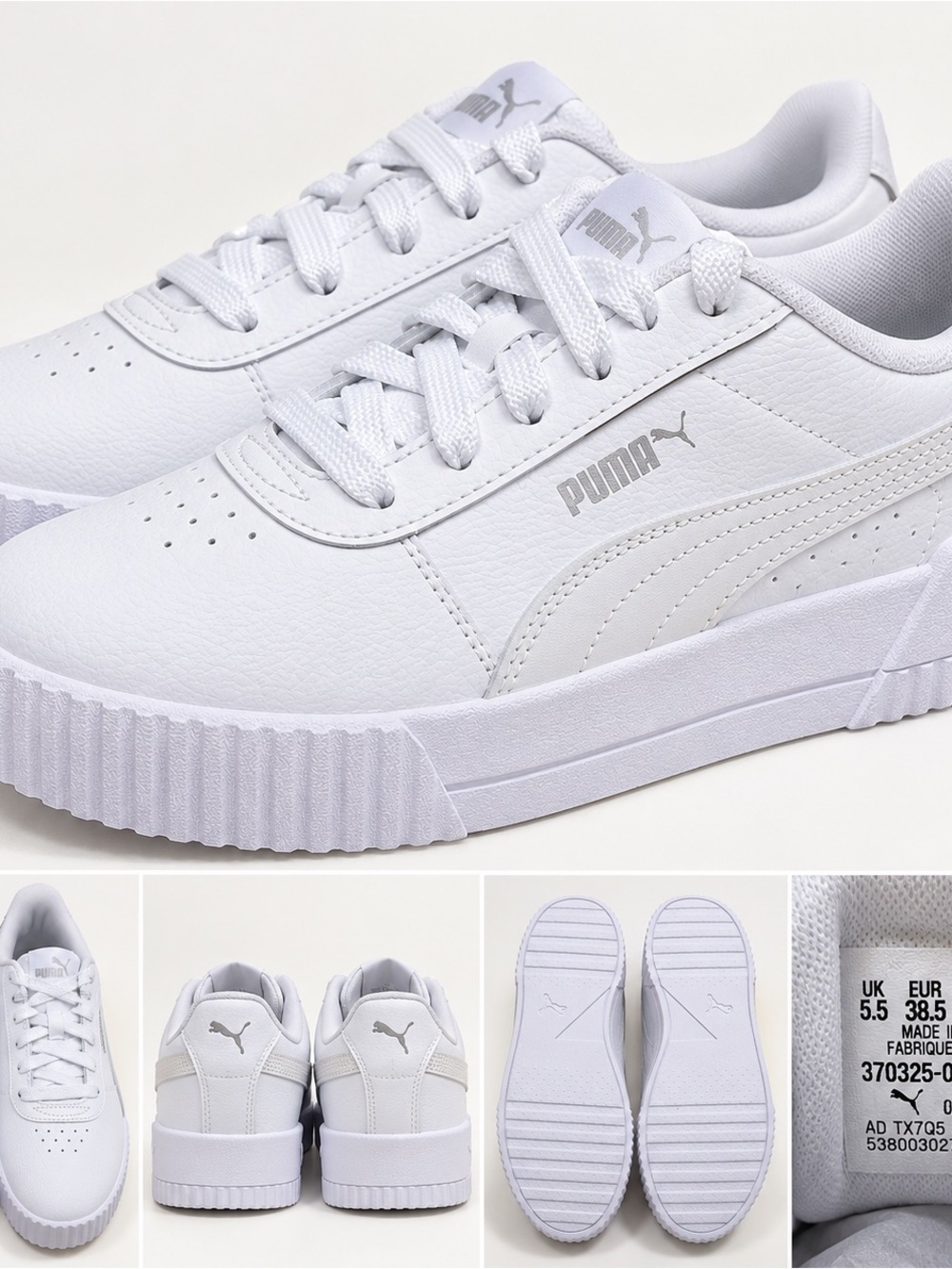 Puma White Low-Top Classic Leather Sneaker